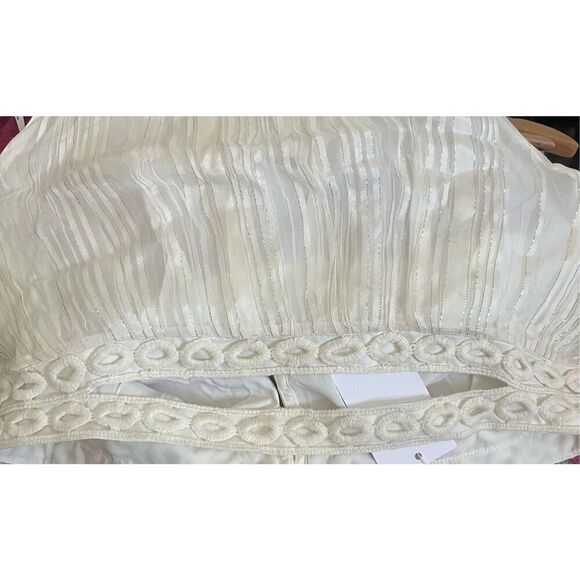 Lovers‎ + Friends Cream Pleated Halter Cutout Top XL - Picture 4 of 6